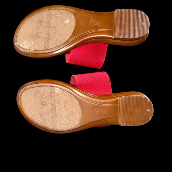 Italian Shoemakers Red Slide Sandals – Size 6.5 - Picture 3 of 3